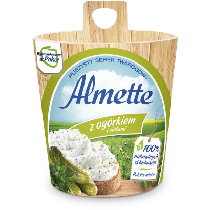 ALMETTE habosított krémsajt uborkával és fűszerekkel 150 g