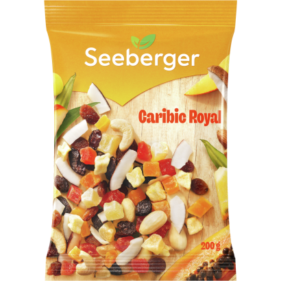 Seeberger Caribic Royal aszalt gyümölcsök és diófélék keveréke 200 g