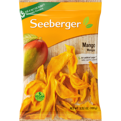 Seeberger kénezett aszalt mangócsíkok 100 g