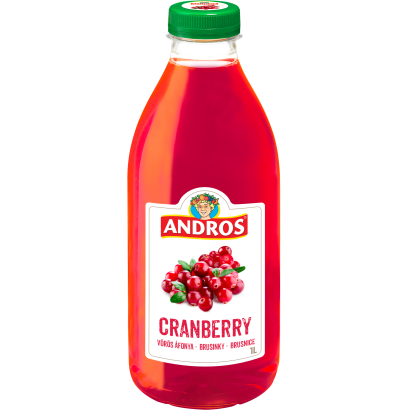 ANDROS Vörös áfonya gyümölcsital, 1 l