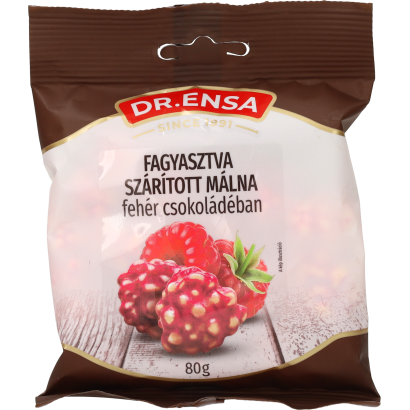 Dr. Ensa liofilizált málna fehér csokoládéban 80 g