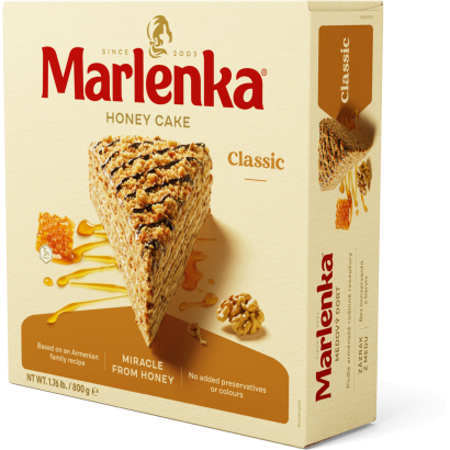 Marlenka mézes torta dióval 800 g