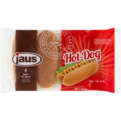 Jaus hot dog kifli 4 x 62,5 g (250 g)