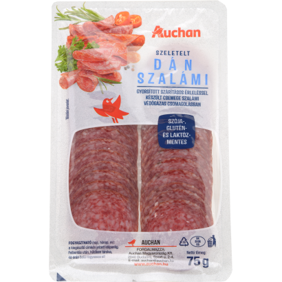 Auchan Kedvenc Dán szalámi szeletelt 75 g