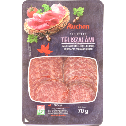 Auchan Kedvenc téliszalámi csemege 70 g