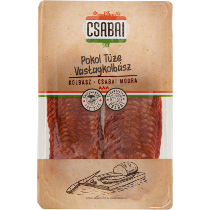 Csabai szeletelt Pokol Tüze vastagkolbász 75 g
