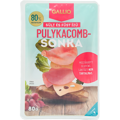 Gallio prémium pulykacombsonka sült és füst. ízű 80g