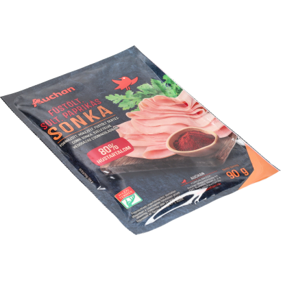 Auchan Kedvenc füstölt, sült, paprikás sonka 90g