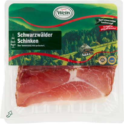 Familie Wein fekete-erdei nyers füstölt szeletelt, lassan pácolt sonka sertéscombból 100 g