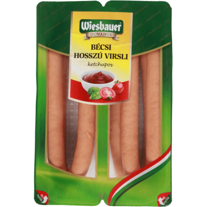 Wiesbauer ketchupos Bécsi hosszú virsli védőgázas csomagolásban 2x200 g