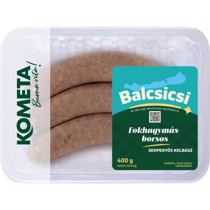 KOMETA fokhagymás-borsos serpenyős kolbász 400g