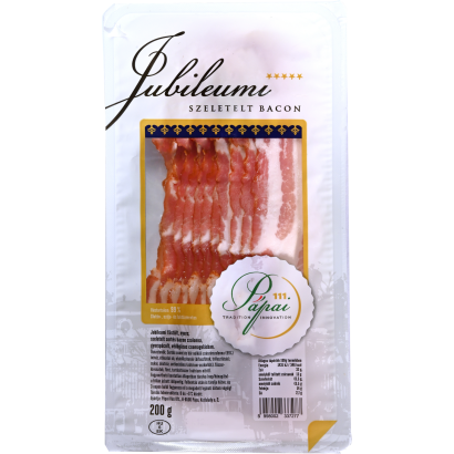 Pápai füstölt szeletelt sertés bacon szalonna 200 g