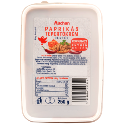 Auchan Kedvenc paprikás sertés tepertőkrém enyhén csípős 250 g