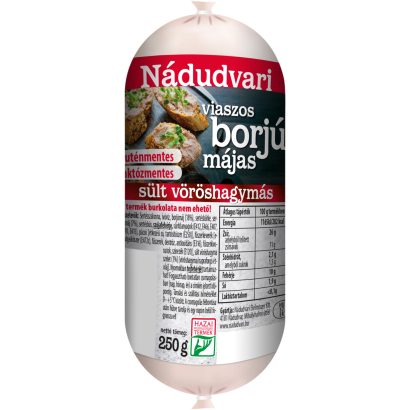 Nádudvari sült vöröshagymás viaszos borjú májas 250 g