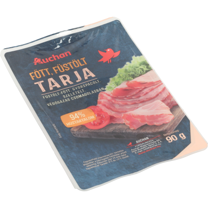 AUCHAN füstölt főtt tarja 90g szeletelt védőgázas