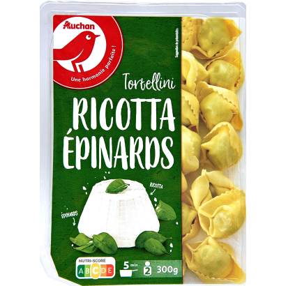 Auchan Kecvenc ricottával töltött tortellini300g