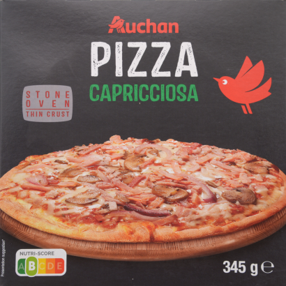 Auchan Kedvenc pizza Capricciosa 345 g