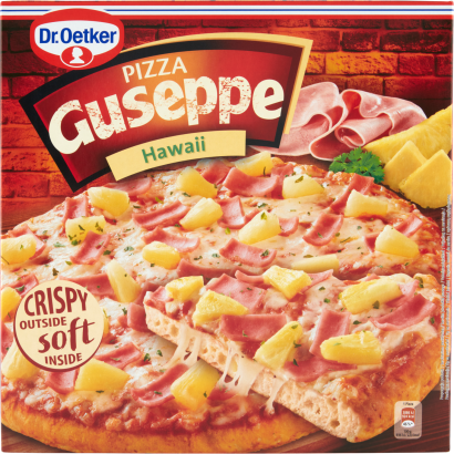 Dr. Oetker Guseppe Pizza Hawaii gyorsfagyasztott pizza sonkával és ananásszal 415 g