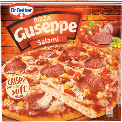 Dr. Oetker Guseppe gyorsfagyasztott pizza szalámival 380 g