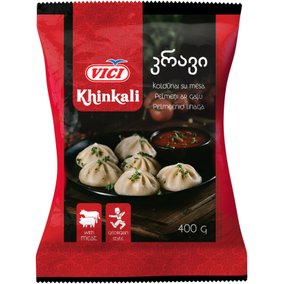 VICI Khinkali marha és sertéshússal töltött előfőzött gombóc 400 g