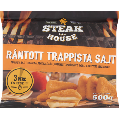 Steak House gyorsfagyasztott rántott trappista sajt 500 g