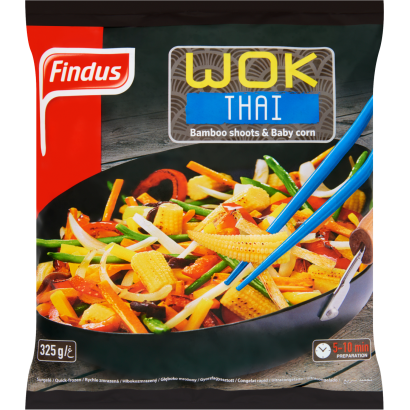 Findus Wok Thai gyorsfagyasztott enyhén fűszerezett wok zöldségkeverék fafülgombával 325 g