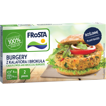 FRoSTA gyorsfagyasztott, elősütött karfiolos-brokkolis burger 2 db 200 g