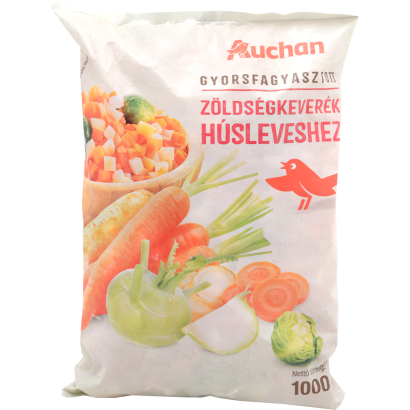 Auchan Kedvenc  Zöldségkeverék húsleveshez gyorsfagyasztott 1000 g