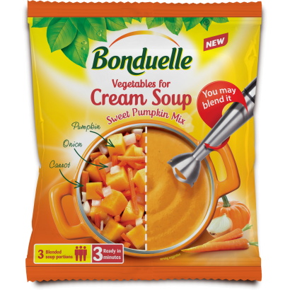 Bonduelle gyorsfagyasztott sütőtökös krémleves zöldségkeverék 400 g