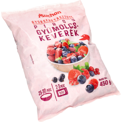 Auchan Kedvenc piros gyümölcskeverék 450 g