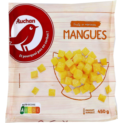 Auchan Kedvenc Gyorsfagyasztott hámozott mangódarabok 450 g
