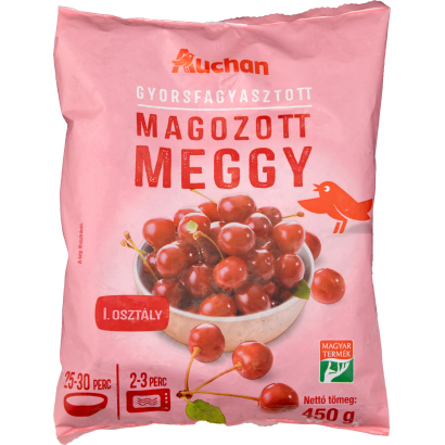 Auchan Kedvenc gyorsfagyasztott magozott meggy I.osztály 450 g