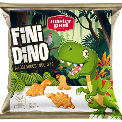 Master Good Fini Dino Dinoszaurusz Nuggets gyorsfagyasztott panírozott csirke mellhús 800 g