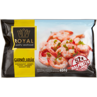 Royal gyorsfagyasztott előfőzött garnélarák 400 g