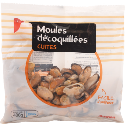 Auchan Kedvenc Főzött kagyló gyorsfagyasztott 400 g