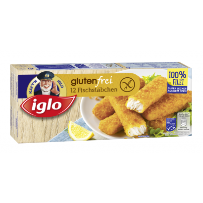 Iglo gyorsfagyasztott gluténmentes halrudacska 12 x 30 g (360 g)