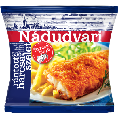Nádudvari gyorsfagyasztott rántott harcsa szelet harcsa filéből 350 g