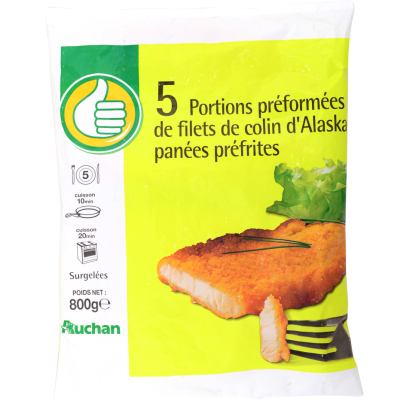 Auchan Tipp panírozott tőkehal filé 800 g