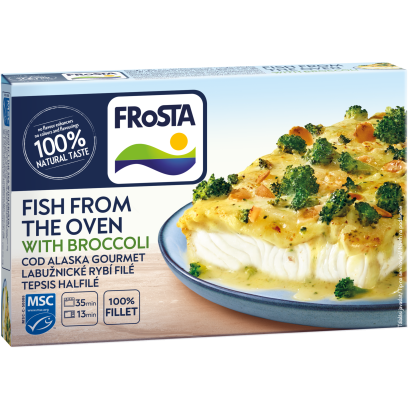 Frosta gyorsfagyasztott tepsis halfilé brokkolis szósszal 330 g