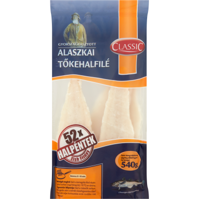Classic gyorsfagyasztott alaszkai tőkehalfilé 540 g