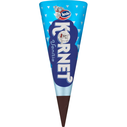 Ledo Kornet vaníliaízű jégkrém ostyatölcsérben mogyoródarabokkal 120 ml
