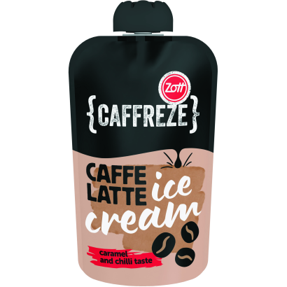 Zott Caffreze tejjégkrém kávékivonattal karamell és chili ízesítéssel 110 ml
