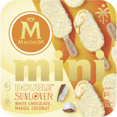 MAGNUM Mini Multipack Jégkrém Dupla Mangó-Kókusz ízű 6 x 55 ml
