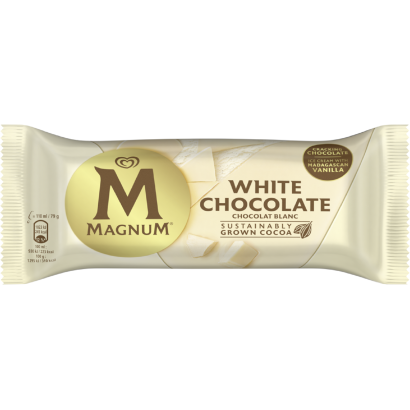 MAGNUM Pálcikás Jégkrém Fehér Csokoládés 110 ml
