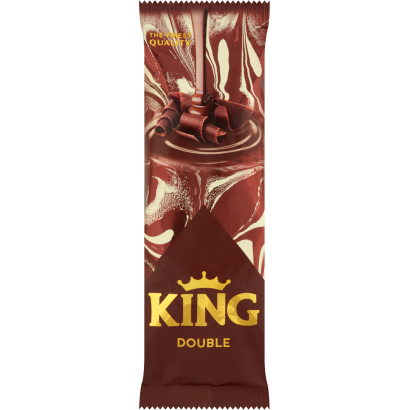 King Double vanília ízű jégkrém mogyorós, kakaós és tejcsokoládé bevonattal 100 ml