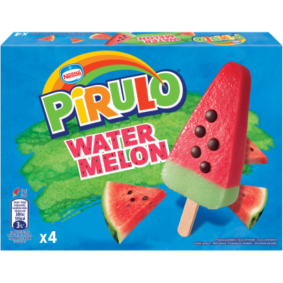 Nestlé Pirulo Watermelon görögdinnyés-almás vizes jégkrém kakaós masszadarabokkal 4 db 292 ml