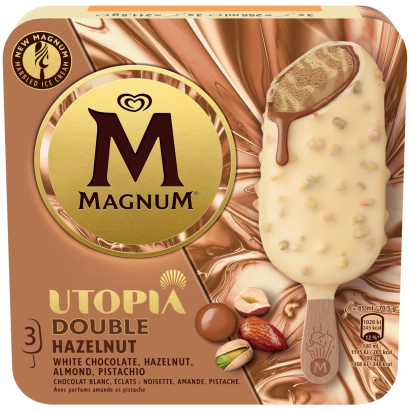 MAGNUM Multipack Jégkrém Dupla Mogyoró 3 x 85 ml