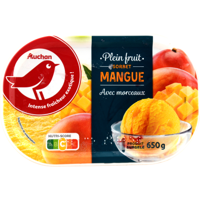Auchan Kedvenc mangó sorbet 650 G