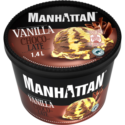 Manhattan vanília-csokoládé ízű jégkrém 1400 ml
