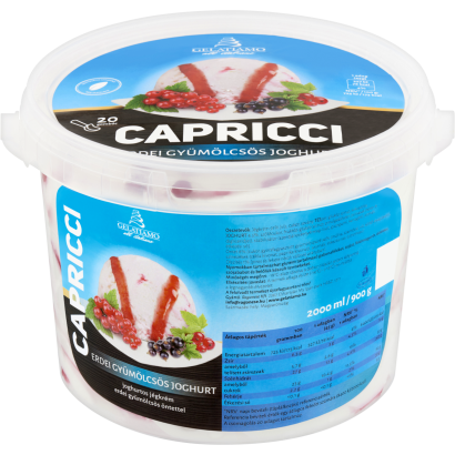 Gelatiamo Capricci Erdei gyümölcsös joghurt joghurtos jégkrém erdei gyümölcsös öntettel 2000 ml